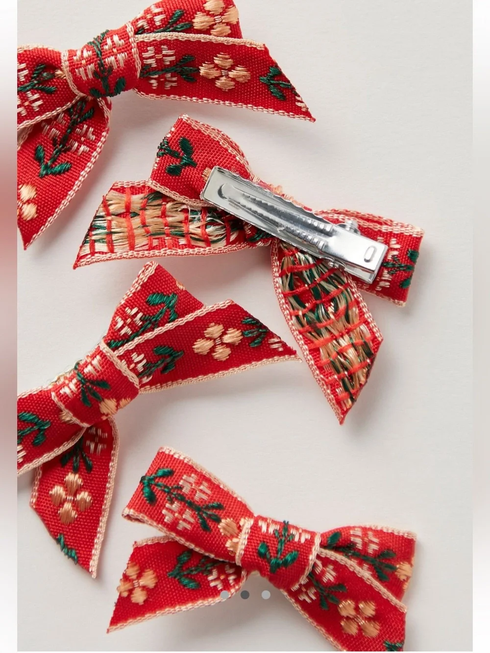FREE PEOPLE Quincy Mini Bow Set Of 4 Rust